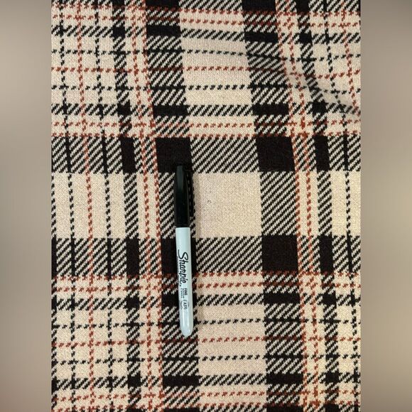 JONES NEW YORK Signature Cotton Blend Plaid Front Zipper Preppy Poncho S/M - Picture 9 of 9